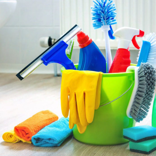 Cleaning Bathroom & Scrub Brush